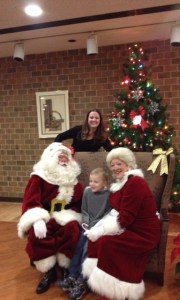 My son, Michael, gets to meet with Santa and Mrs. Claus!