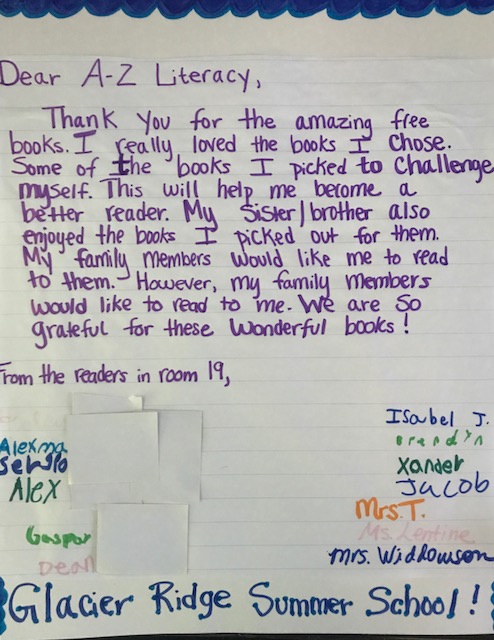 letter from summer school